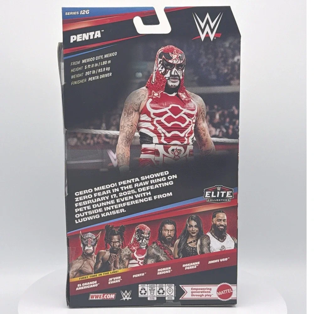 Mattel WWE Elite Series 126 Penta Action Figure New Red White Luchador Mask